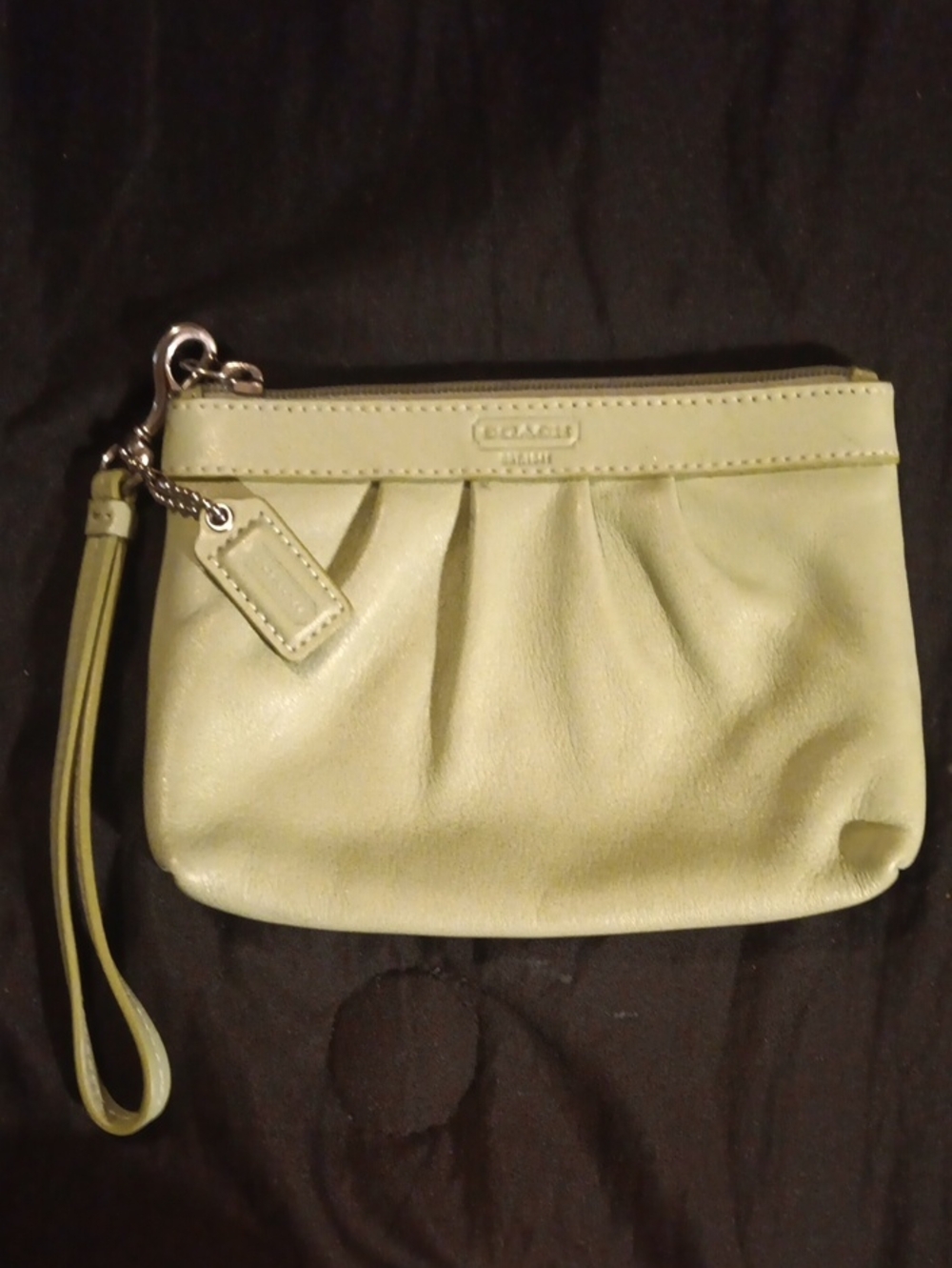Coach Mint Leather Wristlet - Coach